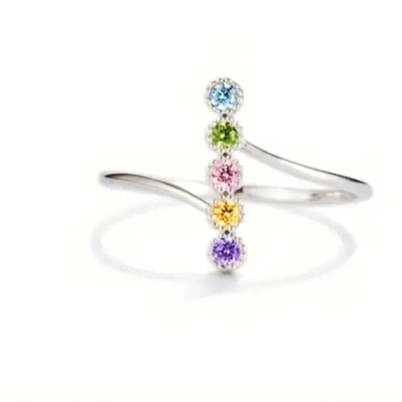 Multi-colored  ring size 6 - Picture 1 of 7